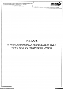 Schweiz - Polizza Responsabilita' Civile Terzi E Prestatori Di Lavoro - Modello nd Edizione nd [SCAN] [4P]