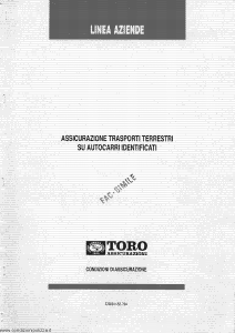 Toro - Linea Aziende Assicurazione Trasporti Terrestri Su Autocarri Identificati - Modello cb081153.794 Edizione 09-06-1994 [SCAN] [20P]