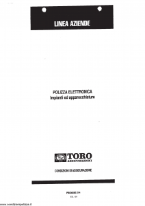 Toro - Linea Aziende Polizza Elettronica Impianti E Apparecchiature - Modello pb036600.d94 Edizione 01-2001 [SCAN] [21P]