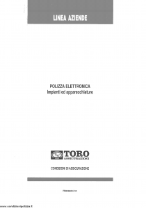 Toro - Linea Aziende Polizza Elettronica Impianti E Apparecchiature - Modello pb036600.d94 Edizione 25-11-1994 [24P]