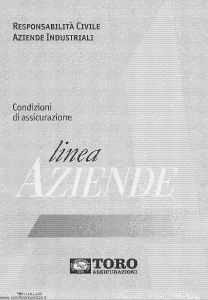 Toro - Linea Aziende Responsabilita' Civile Aziende Industriali - Modello pb014602.499 Edizione 20-07-1999 [SCAN] [24P]