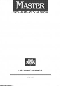 Toro - Master Sistema Garanzie Casa E Famiglia - Modello pb059b100.989 Edizione 12-10-1989 [32P]