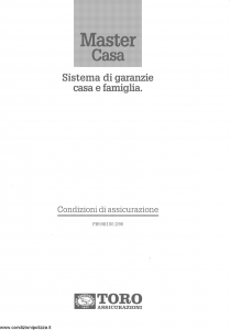 Toro - Master Sistema Garanzie Casa E Famiglia - Modello pb59b100.d98 Edizione 24-11-1998 [42P]
