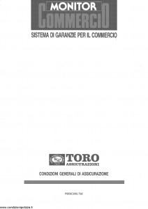 Toro - Monitor Commercio Sistema Di Garanzie Per Il Commercio - Modello pb59c200.792 Edizione 05-08-1992 [48P]