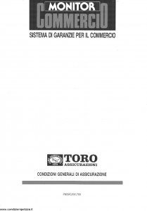Toro - Monitor Commercio Sistema Di Garanzie Per Il Commercio - Modello pb59c200.793 Edizione 29-06-1993 [44P]