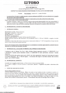 Toro - Pluricarsystem Nota Informativa Assicurazione Responsabilita' Civile Auto E Rami Danni - Modello pb100500 Edizione 11-2011 [SCAN] [38P]