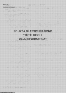 Toro - Polizza Assicurazione Tutti I Rischi Dell'Informatica - Modello 545-rt-24 Edizione 06-1992 [SCAN] [12P]