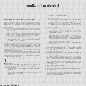 Toro - Polizza Complementare Garanzie Speciali - Modello 44.601.187 Edizione 1987 [8P]
