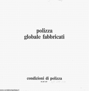 Toro - Polizza Globale Fabbricati - Modello pb044407.187 Edizione 1987 [15P]