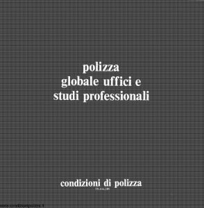 Toro - Polizza Globale Uffici E Studi Professionali - Modello cb058404.289 Edizione 1989 [24P]