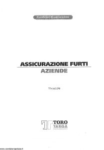 Toro Targa - Assicurazione Furti Aziende - Modello tta1663.d98 Edizione 18-12-1998 [9P]