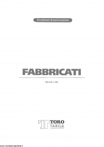 Toro Targa - Fabbricati - Modello pc101071.698 Edizione 19-05-1998 [29P]