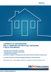 Ubi - Blucasa Assicurazione Copertura Rischi Abitazione E Vita Privata - Modello 1489 Edizione 01-01-2014 [64P]