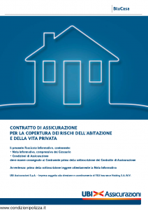 Ubi - Blucasa Assicurazione Copertura Rischi Abitazione E Vita Privata - Modello 1489 Edizione 01-10-2012 [64P]