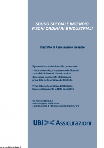 Ubi - Scudo Speciale Incendio Rischi Ordinari E Industriali - Modello 1120 Edizione 15-10-2012 [48P]