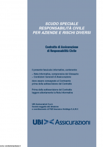 Ubi - Scudo Speciale Responsabilita' Civile Per Aziende E Rischi Diversi - Modello 1122 Edizione 15-10-2012 [40P]