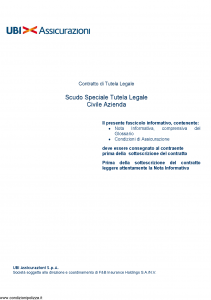 Ubi - Scudo Speciale Tutela Legale Civile Azienda - Modello 1345 Edizione 01-10-2012 [25P]
