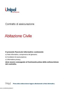 Unipol - Abitazione Civile - Modello 7017 Edizione 10-2011 [28P]