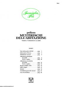 Unipol - Famiglia Piu' Polizza Multirischi Dell'Abitazione - Modello 7023 Edizione 03-2006 [26P]
