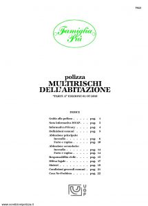 Unipol - Famiglia Piu' Polizza Multirischi Dell'Abitazione - Modello 7023 Edizione 07-2010 [28P]