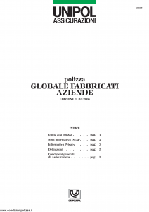 Unipol - Globale Fabbricati Aziende - Modello 3305 Edizione 01-10-2006 [12P]