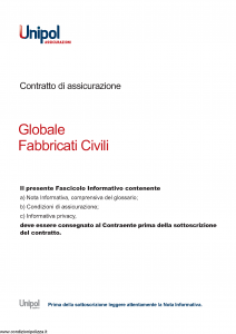 Unipol - Globale Fabbricati Civili - Modello 7026 Edizione 01-08-2011 [34P]