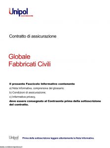 Unipol - Globale Fabbricati Civili - Modello 7026 Edizione 08-2011 [34P]