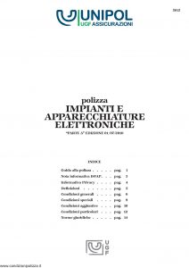 Unipol - Impianti E Apparecchiature Elettroniche - Modello 5015 Edizione 07-2010 [20P]