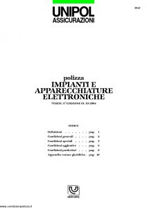 Unipol - Impianti E Apparecchiature Elettroniche - Modello 5015 Edizione 10-2004 [12P]