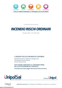 Unipol - Incendio Rischi Ordinari - Modello 3001 Edizione 06-2014 [34P]