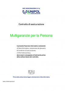 Unipol - Multigaranzie Per La Persona - Modello 1036 Edizione 12-2010 [60P]