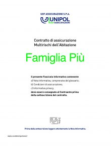Unipol - Multirischi Dell'Abitazione Famiglia Più - Modello 7023 Edizione 02-2011 [36P]