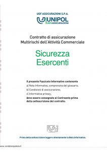 Unipol - Multirischi Dell'Attivita' Commerciale Sicurezza Esercenti - Modello 4026 Edizione 12-2010 [52P]