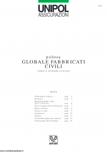Unipol - Polizza Globale Fabbricati Civili - Modello 7026 Edizione 01-08-2003 [17P]