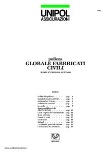 Unipol - Polizza Globale Fabbricati Civili - Modello 7026 Edizione 07-2006 [23P]