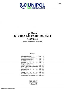 Unipol - Polizza Globale Fabbricati Civili - Modello 7026 Edizione 07-2010 [24P]