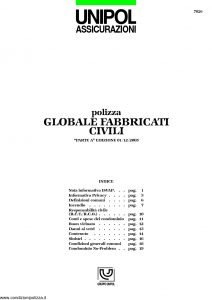 Unipol - Polizza Globale Fabbricati Civili - Modello 7026 Edizione 12-2005 [23P]