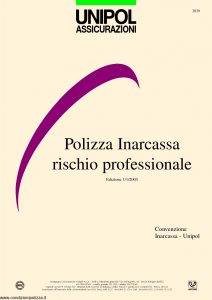 Unipol - Polizza Inarcassa Rischio Professionale - Modello 2029 Edizione 01-2003 [32P]