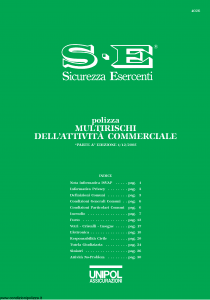 Unipol - Polizza Multirischi Dell'Attivita' Commerciale - Modello 4026 Edizione 01-12-2005 [33P]