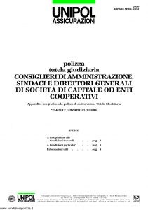 Unipol - Polizza Tutela Giudiziaria - Modello 2090 mod 2312 Edizione 10-2006 [4P]