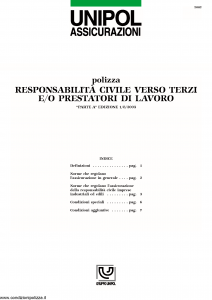 Unipol - Responsabilita' Civile Verso Terzi - Modello 2002 Edizione 01-08-2003 [9P]