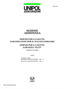 Unipol - Servizi Per La Salute - Modello 1036 Edizione 07-2006 [6P]