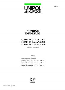 Unipol - Sezione Infortuni Forma Di Garanzia - Modello 1036-inf Edizione 07-2006 [6P]