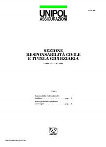 Unipol - Sezione Responsabilita' Civile E Tutela Giudiziaria - Modello 1036-rc Edizione 07-2006 [6P]