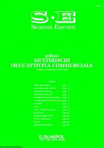 Unipol - Sicurezza Esercenti Multirischi Dell'Attivita' Commerciale - Modello 4023 Edizione 07-2010 [40P]