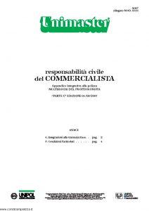 Unipol - Unimaster Responsabilita' Civile Del Commercialista Allegato Mod 2301 - Modello 2027 Edizione 01-09-2007 [4P]