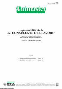 Unipol - Unimaster Responsabilita' Civile Del Consulente Del Lavoro Allegato 2317 - Modello 2027 Edizione 01-08-2003 [4P]