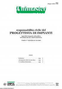Unipol - Unimaster Responsabilita' Civile Del Progettista Di Impianti Allegato 2320 - Modello 2027 Edizione 01-08-2003 [6P]