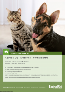 Unipolsai - Cane E Gatto Isfast Formula Extra - Modello 7300 Edizione 30-09-2018 [32P]