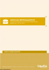 Unipolsai - Impresa E Servizi Assicurazione Piccola E Media Impresa Tariffe E Norme Assuntive - Modello 3224 Edizione 11-2017 [114P]